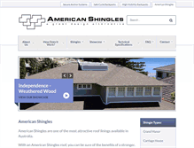 Tablet Screenshot of americanshingles.com.au